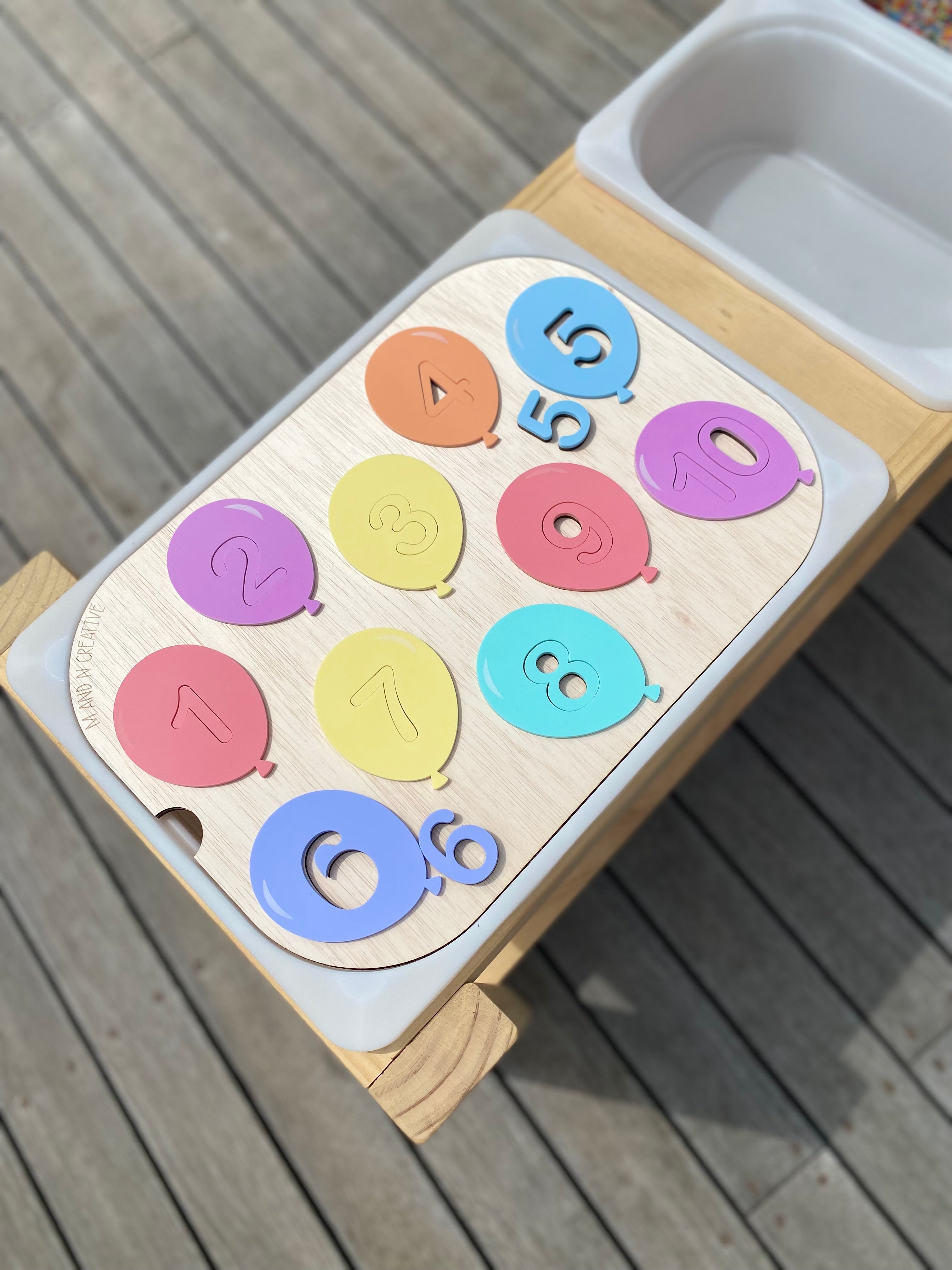 Balloon Number Puzzle Insert
