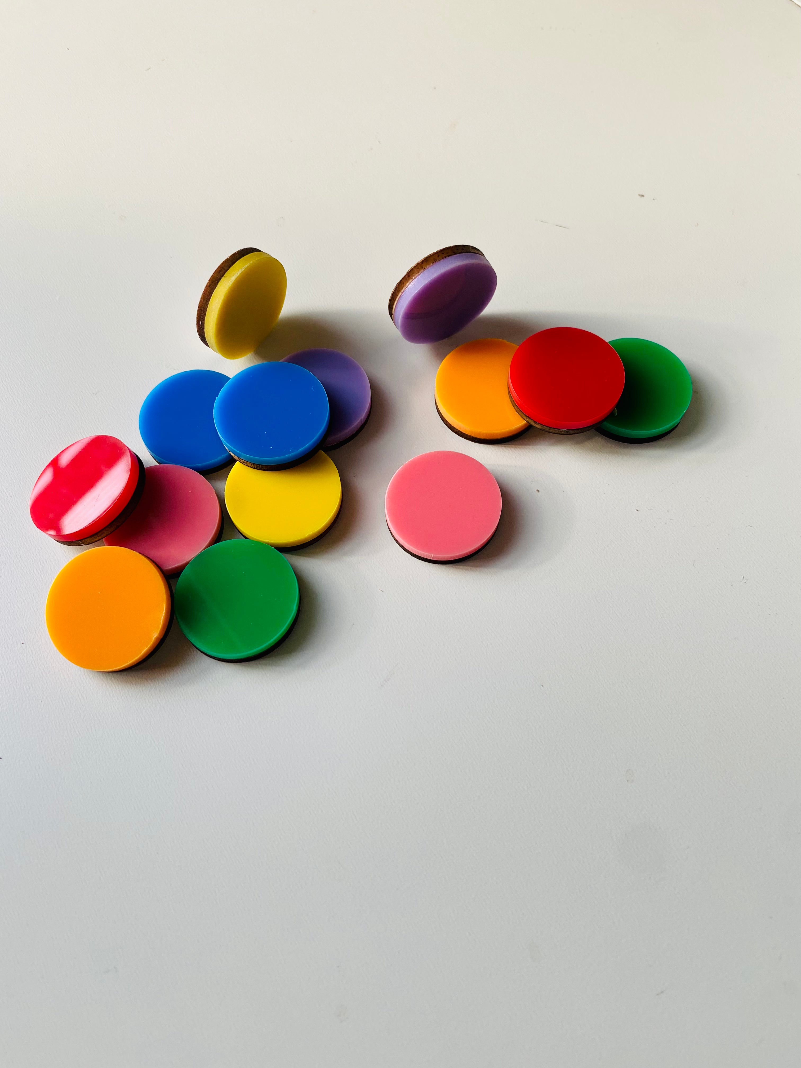 Acrylic Coloured Discs 3cm